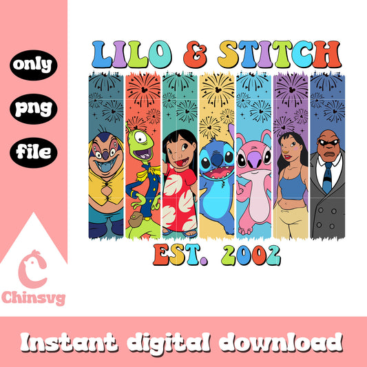 Lilo and stitch est 2002 characters png, cartoon stitch​ png