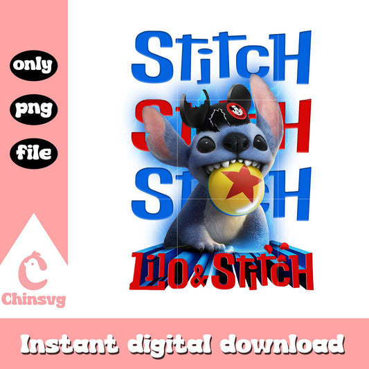 Lilo and stitch live action play marble star png, stitch sitting png