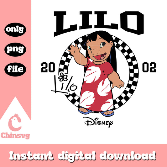 Lilo est 2002 disney logo design png, lilo character​ png