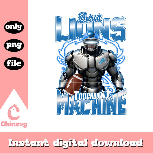 Lions blue robot design png, detroit lions team nfl​ png