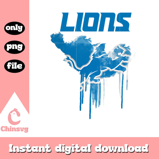 Lions footbal team logo design png, Detroit Lions team png