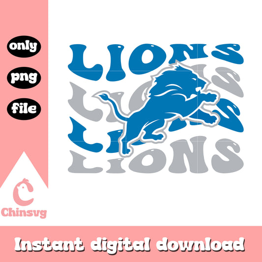 Lions nfl team logo design png, Detroit Lions logo png