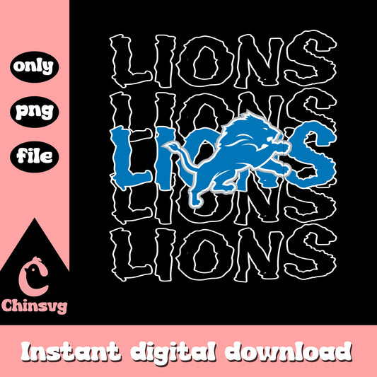 Lions nfl tea mtext design png, nfl football games png