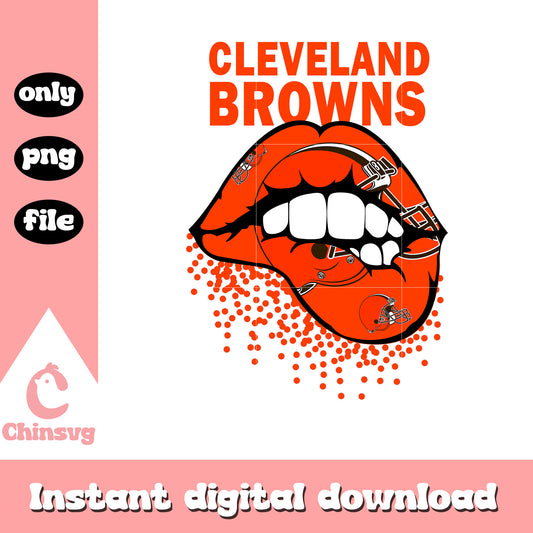 Lips cleveland browns orange png, cleveland browns newdesign​ png