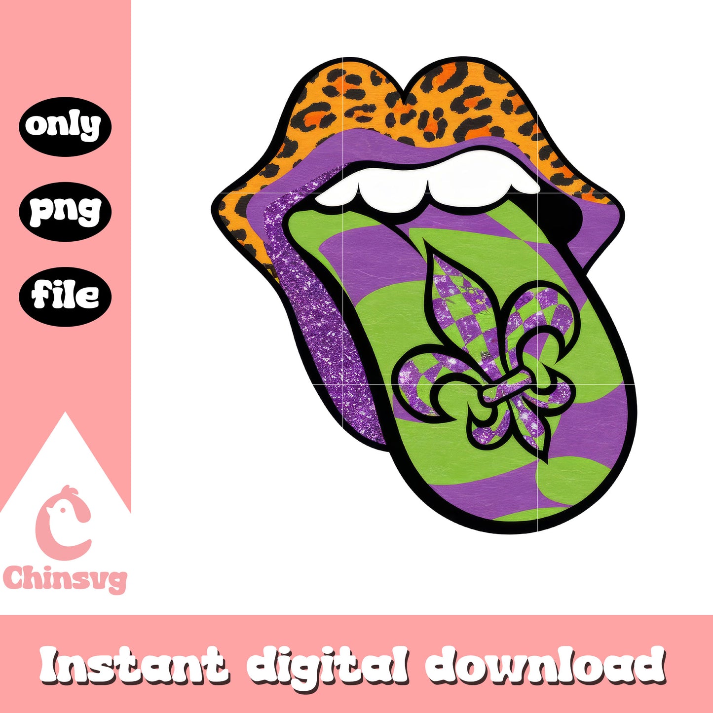 Lips custom mardi gras png, mardi gras in new orleans​ png