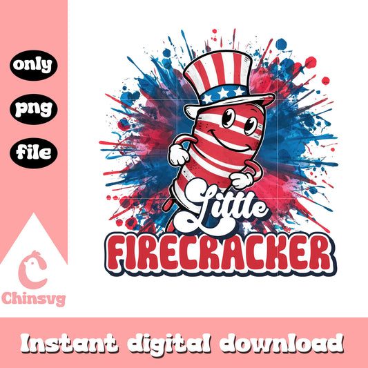 Little firecracker 4th of july png, 4th of july decoration png