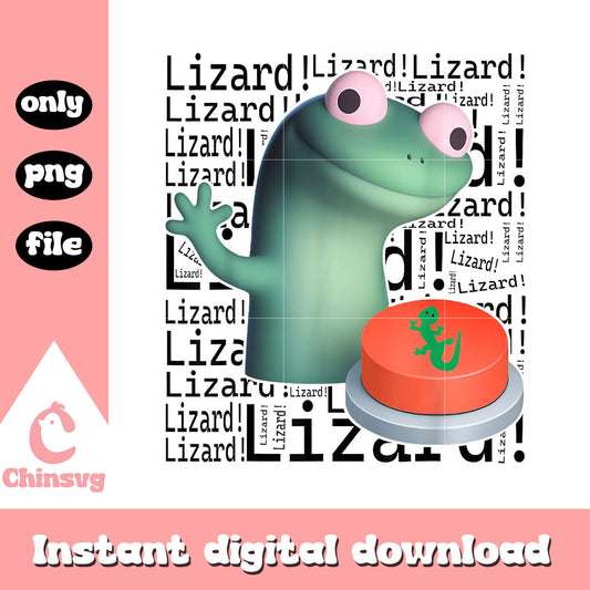 Lizard lizard lizard button meme png, lizard laughing meme​ png