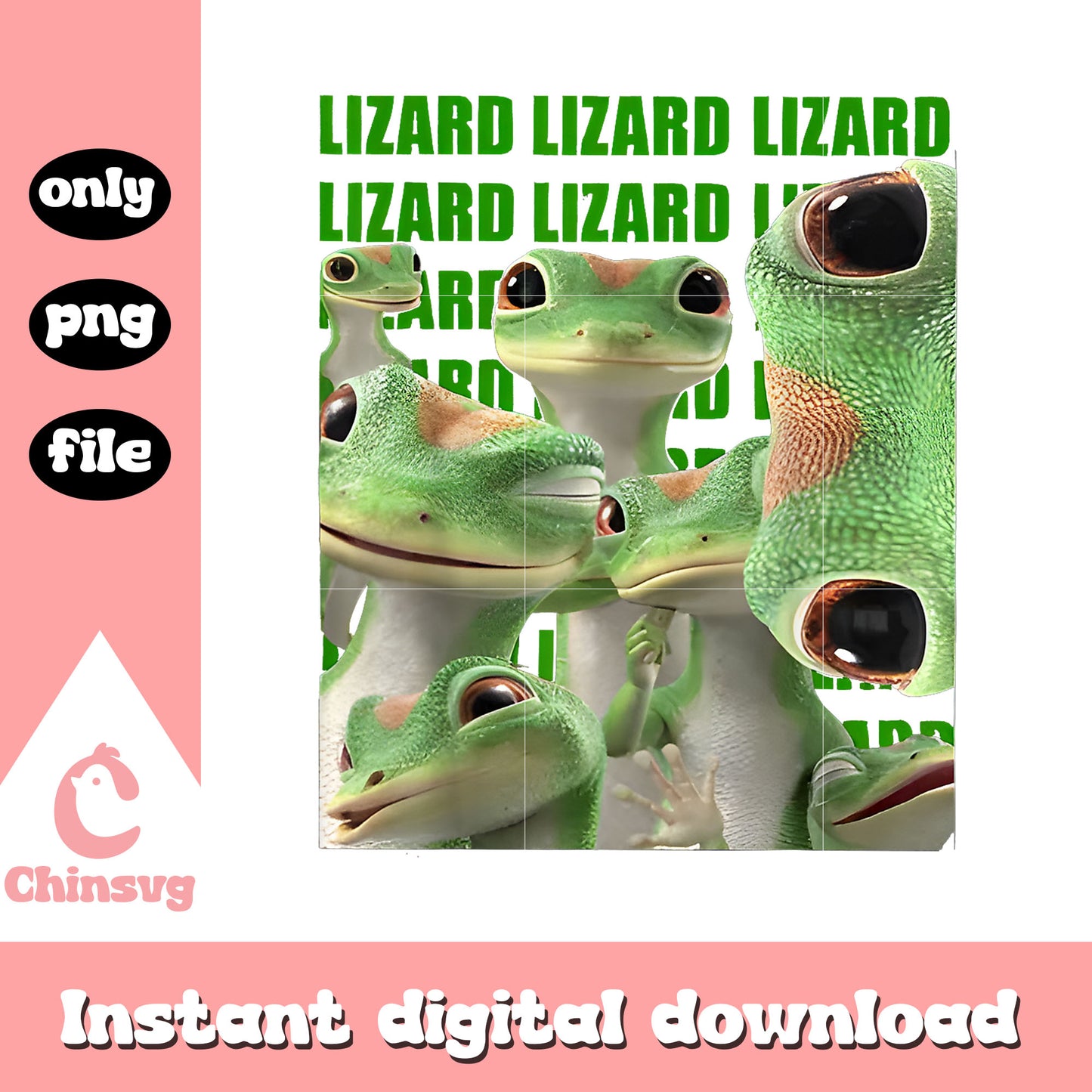 Lizard lizard lizard funny face design png, lot lizard meme​ png