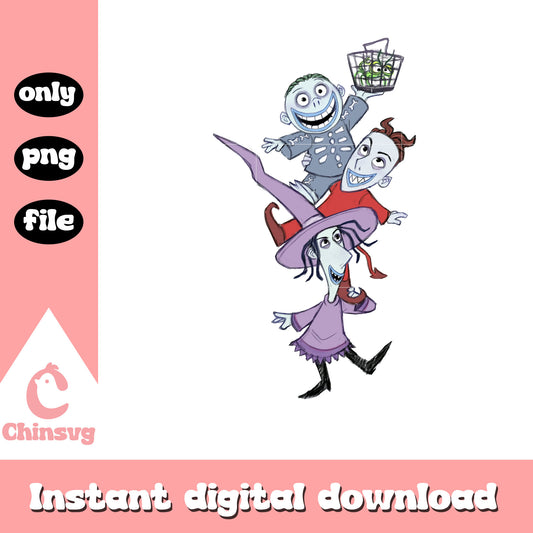 Lock shock barrel cartoon png, nightmare before christmas clipart png