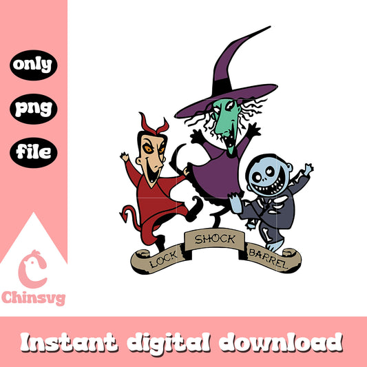 Lock shock barrel clipart png, nightmare before christmas png