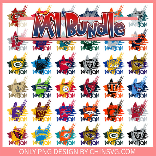 Logo 32 nfl team nation bundle png, all 32 nfl teams​ png