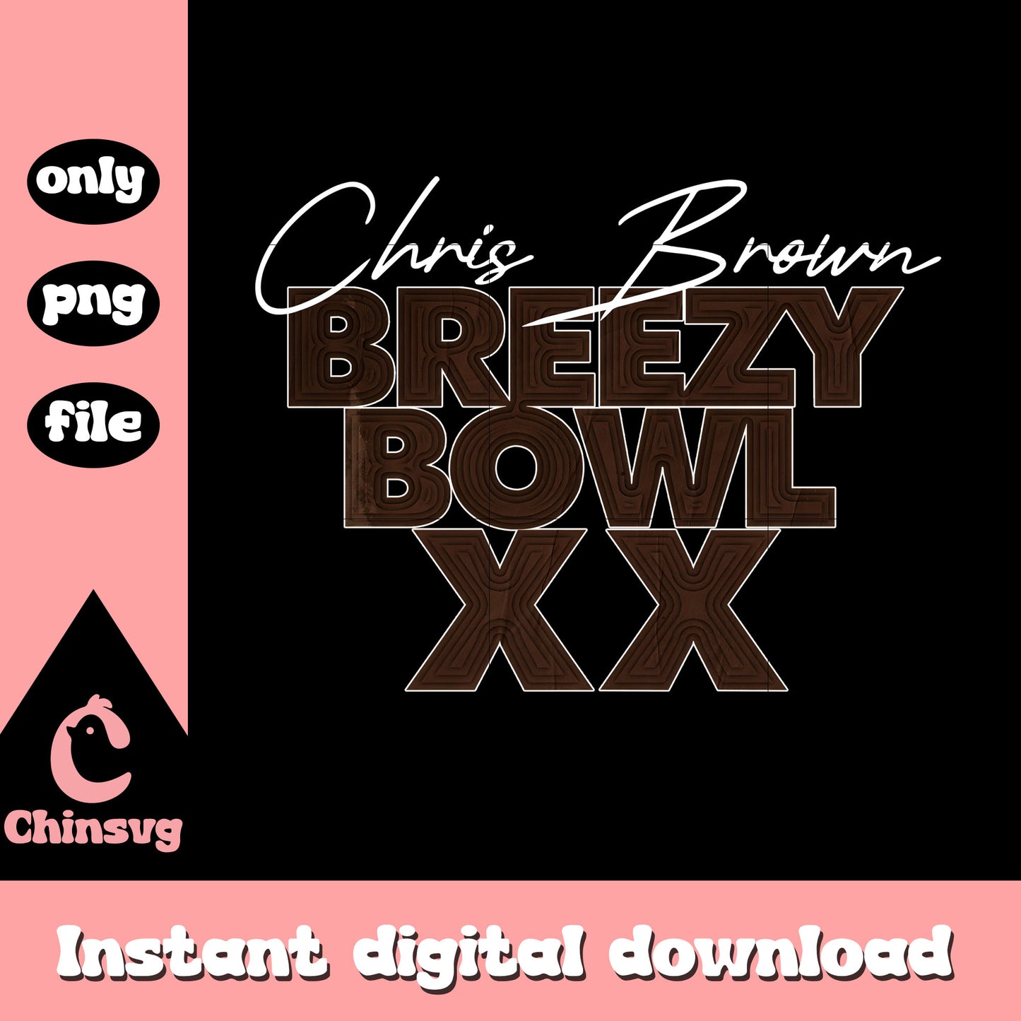 Logo Breezy bowl xx png, chris brown tour 2025​​ png, chris brown​ png