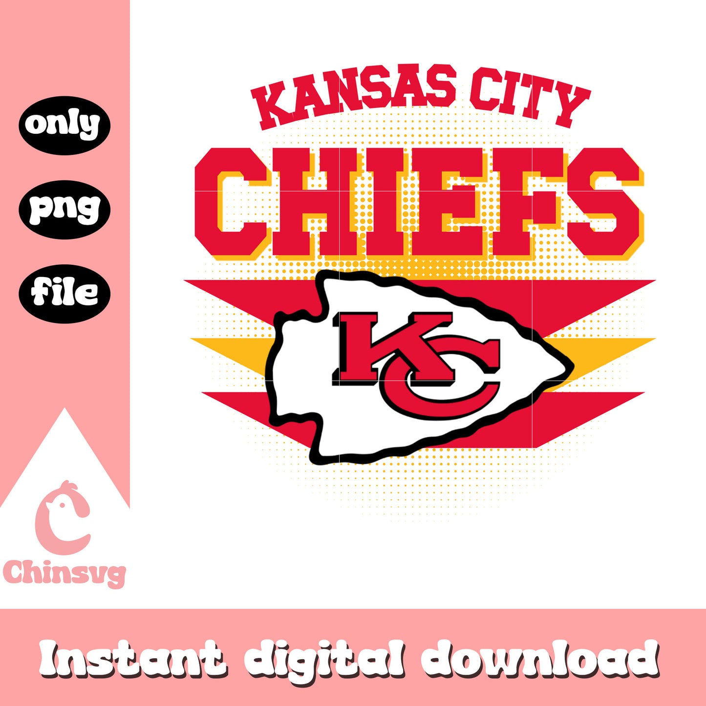 Logo Kansas City Chiefs team design png, nfl logo png