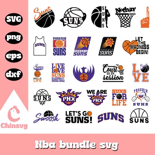 Logo Phoenix Suns design bundle svg, Phoenix Suns svg, nba svg