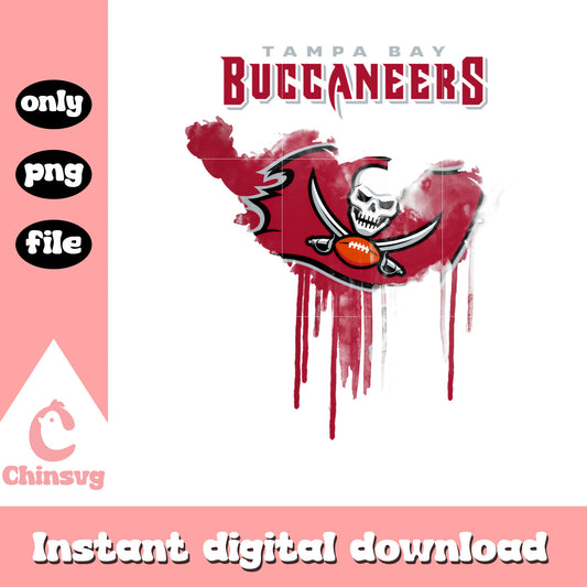 Logo Tampa Bay Buccaneers dripping png, football game png