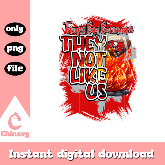Logo Tampa Bay Buccaneers they not like us png, rugby ball png