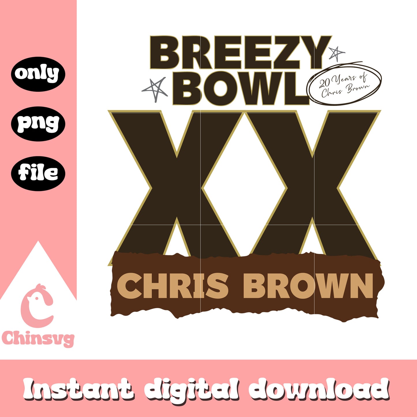 Logo breezy bowl chris brown xx png, chris brown concert 2025​ png