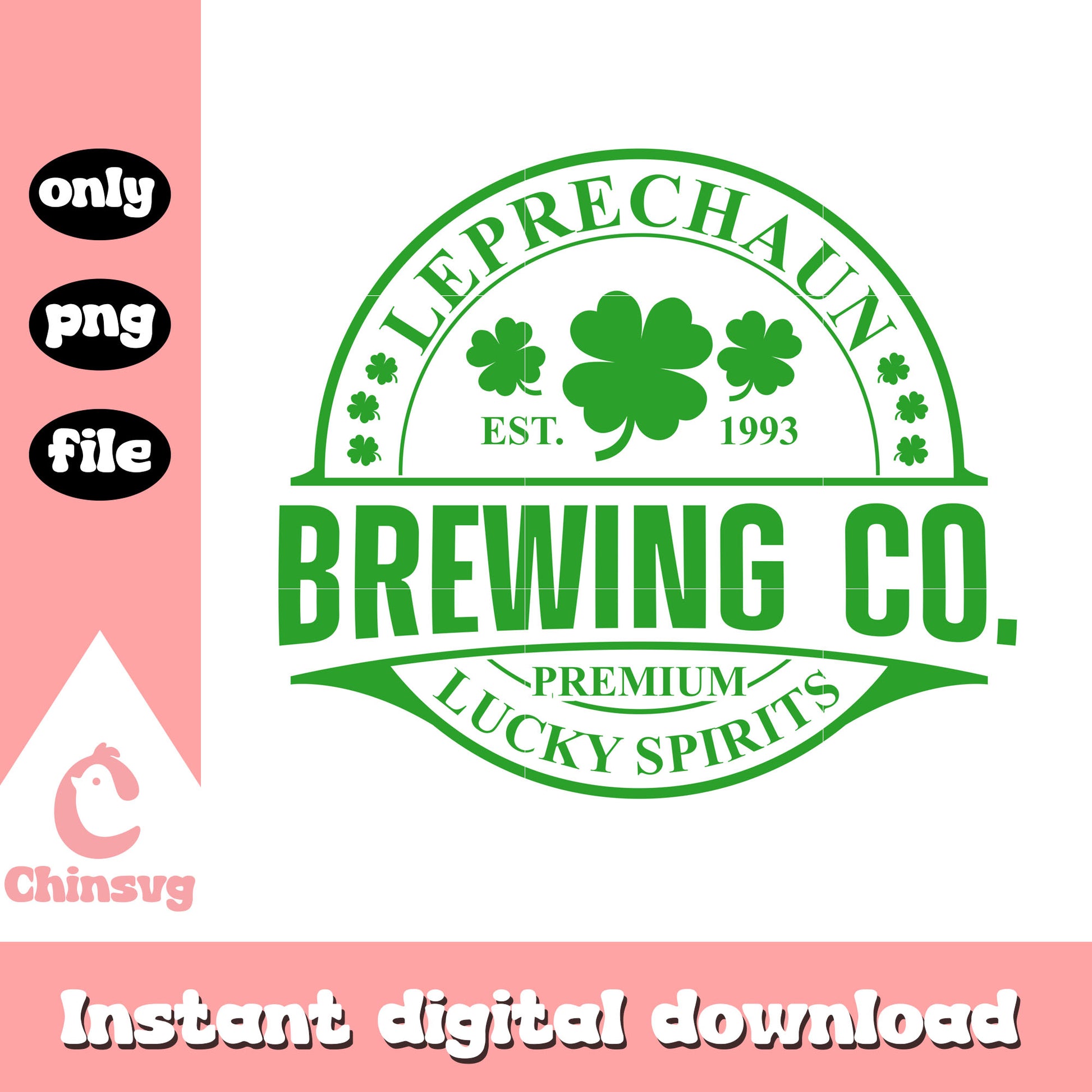 Logo brewing st patrick’s png, st patricks door decor​ png