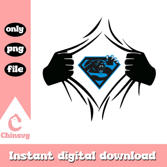 Logo carolina panthers nfl super in heart svg, carolina panthers football logo svg