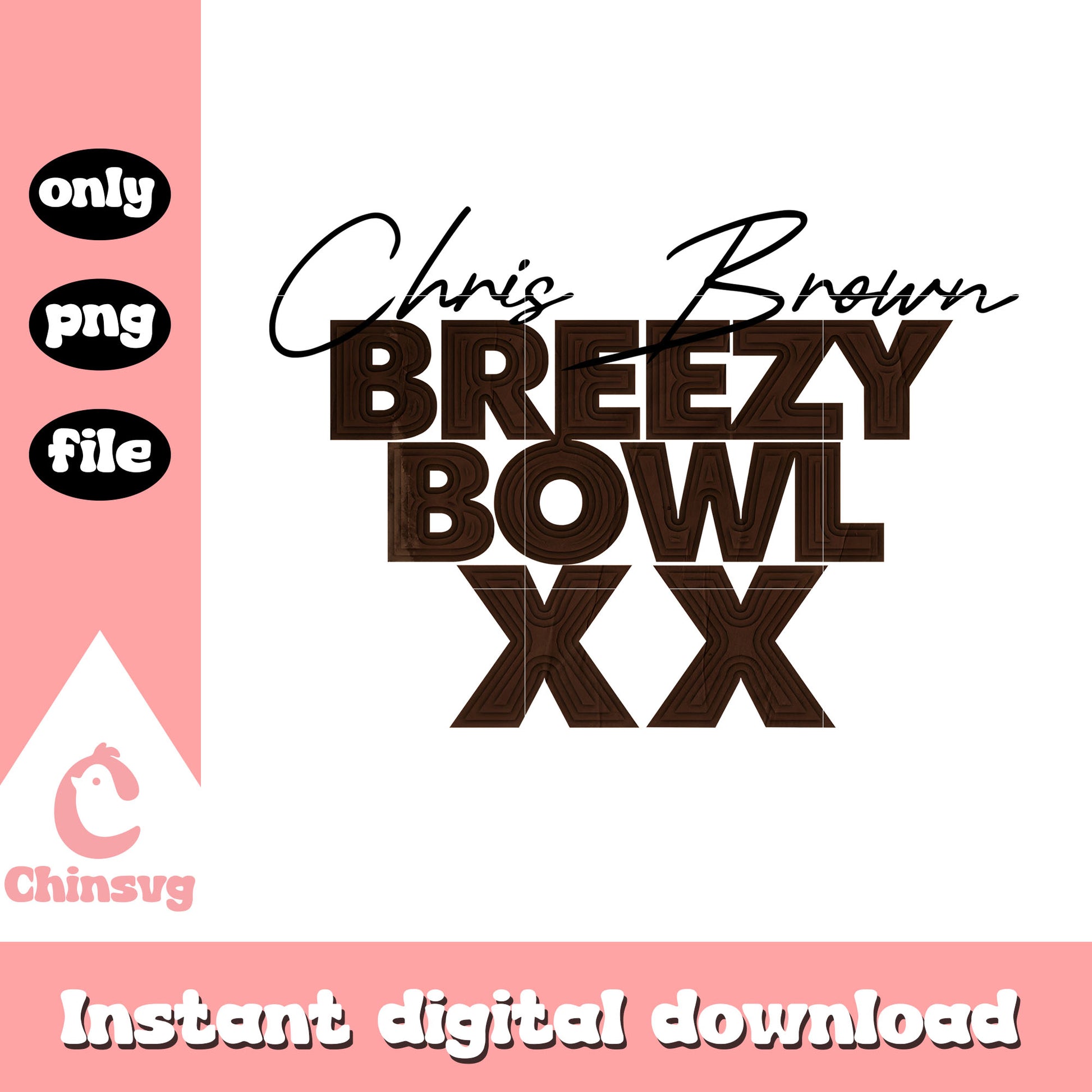 Logo chris brown breezy bowl xx png, chris brown 2025​ png