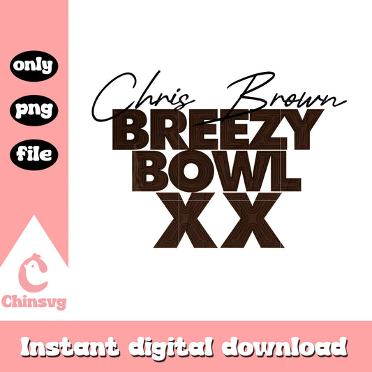 Logo chris brown breezy bowl xx png, chris brown 2025​ png