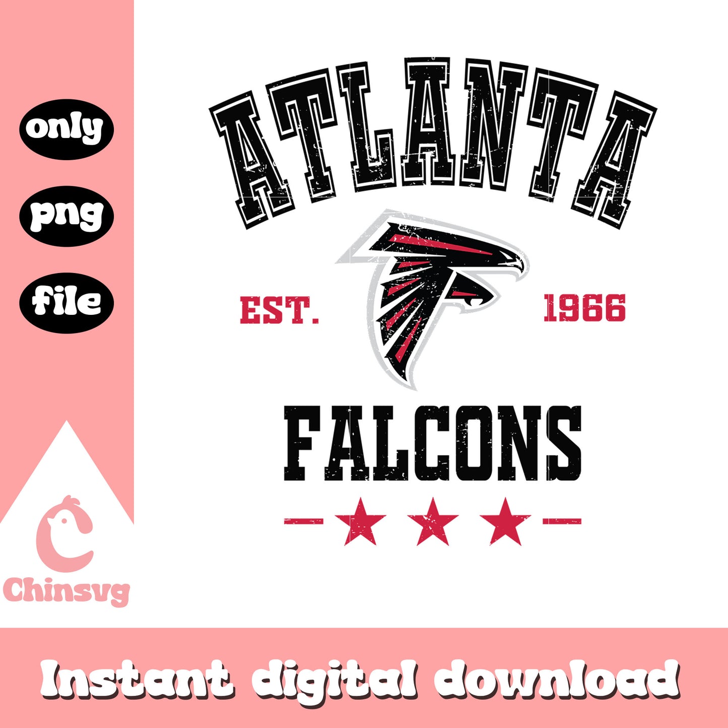 Logo falcons custom word png, atlanta falcons team​ png