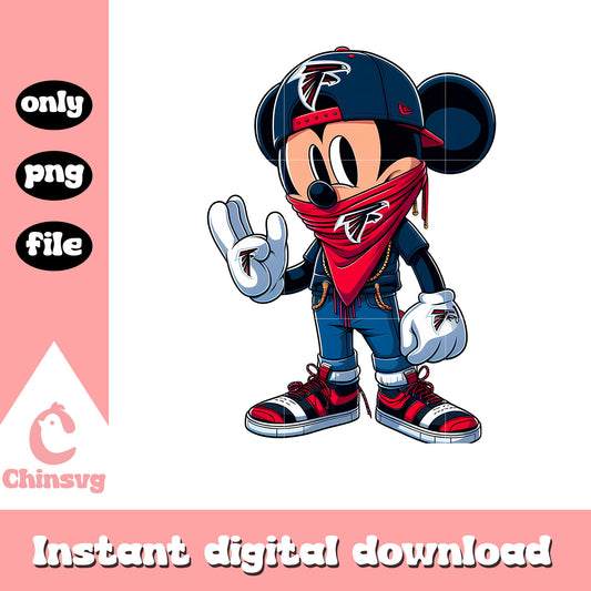 Logo falcons mickey play png, atlanta falcons team​ png