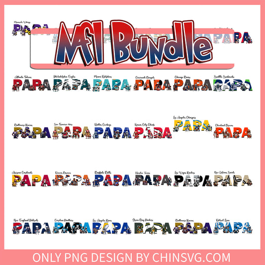 Logo nfl papa design bundle png, nfl football​ png, sport png
