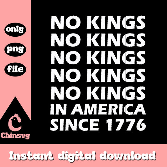 Logo no kings in america design png, democracy​ png, 4th of july png