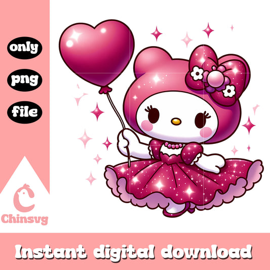 Lolita melody happy valentine png, valentine png, my melody png