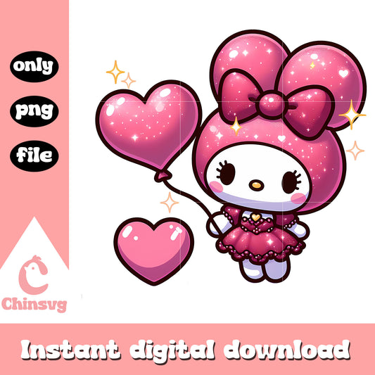 Lolita my melody character png, sanrio png, valentine day png