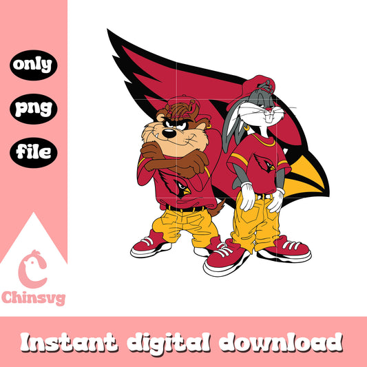 Looney tunes arizona cardinals team design svg, nfl teams svg