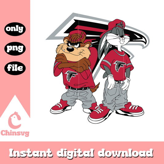 Looney tunes atlanta falcons team design svg, nfl sport svg