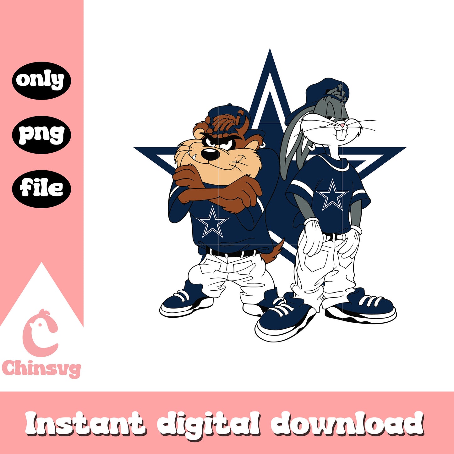 Looney tunes dallas cowboys team svg, dallas cowboys logo svg