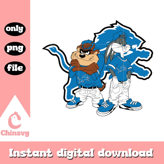 Looney tunes detroit lions team svg, detroit lions logo svg