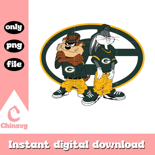 Looney tunes green bay packers team svg, green bay packers logo svg