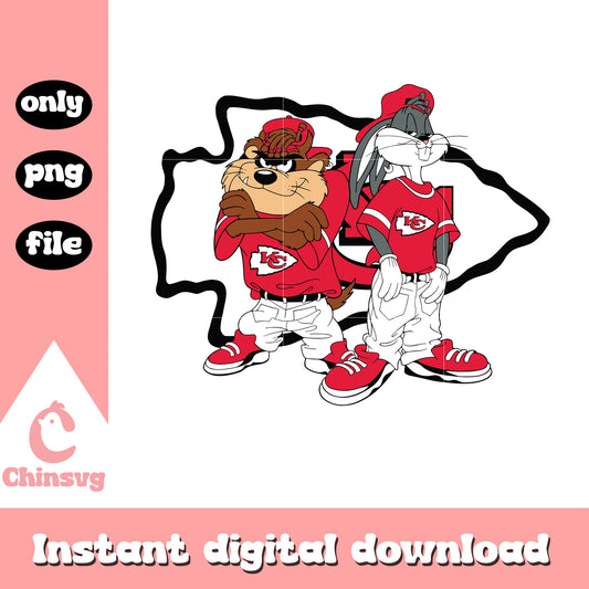 Looney tunes kansas city chiefs team svg, kansas city chiefs logo svg