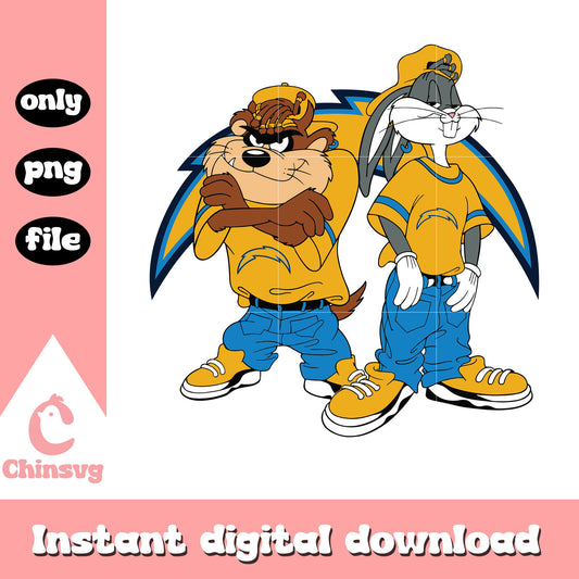 Looney tunes los angeles chargers team svg, los angeles chargers logo svg