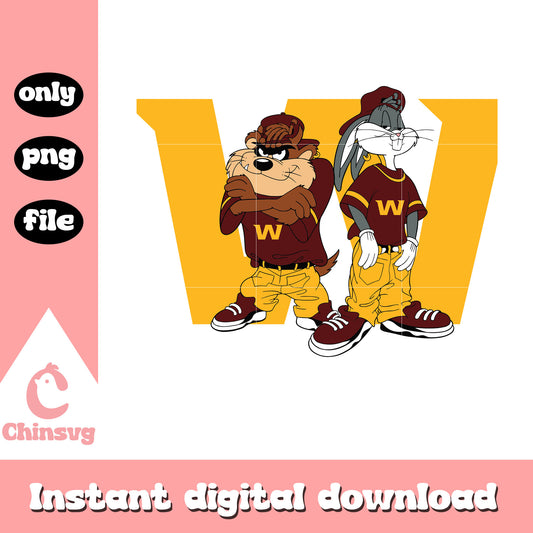 Looney tunes washington commanders team svg, washington commanders logo svg