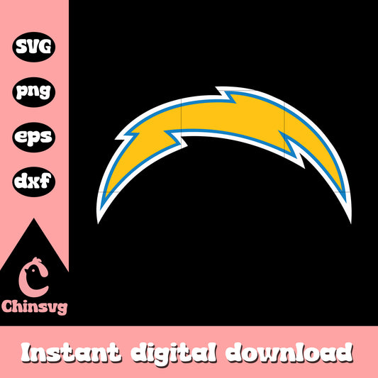 Los Angeles Chargers logo football team svg,  nfl svg