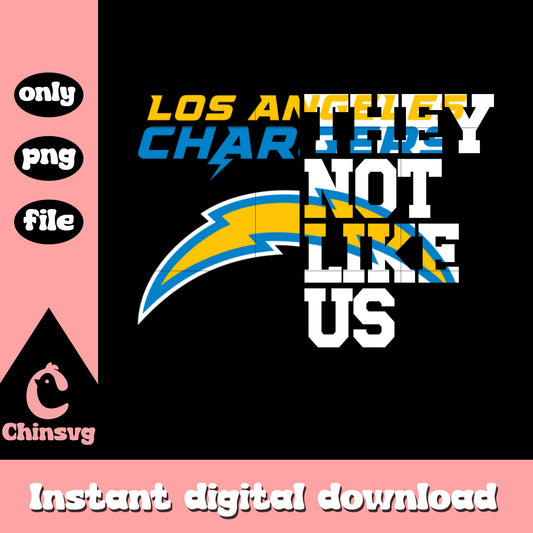 Los Angeles Chargers they not like us png, logo team png