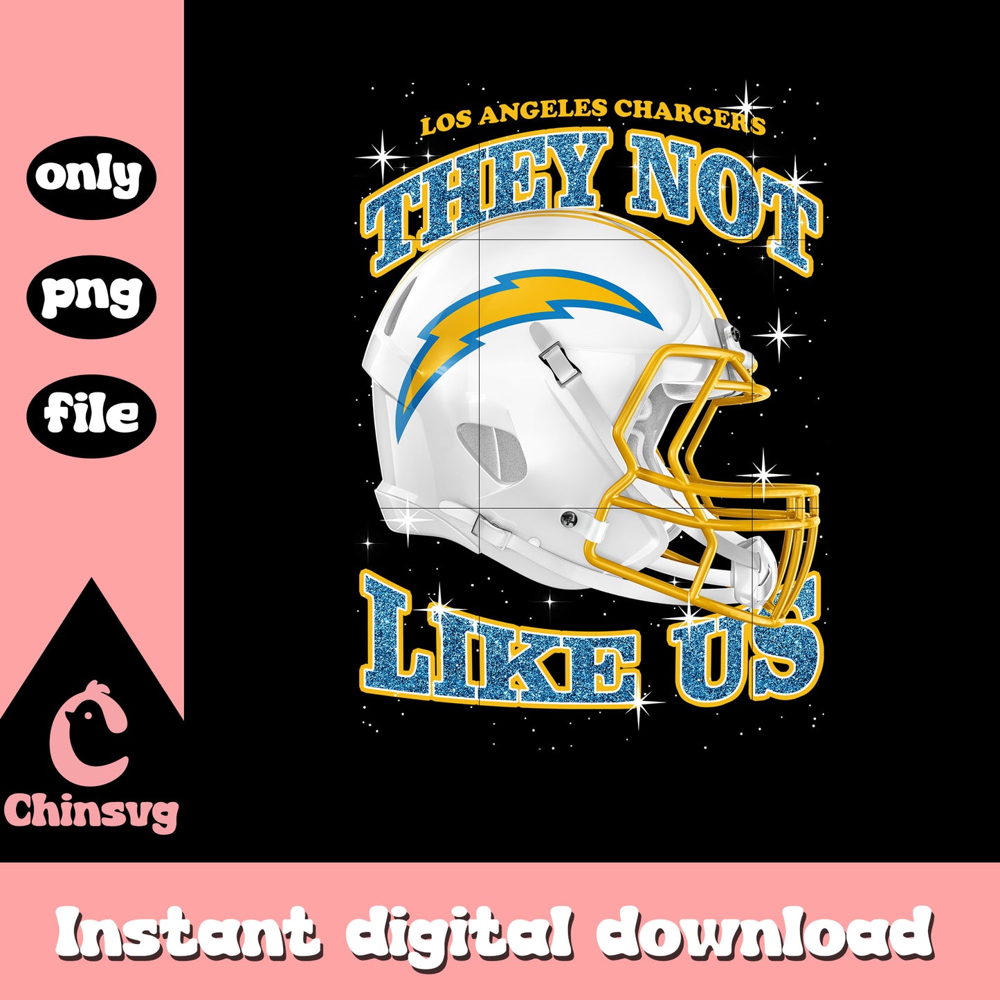 Los Angeles Chargers they not like us png, nfl football png