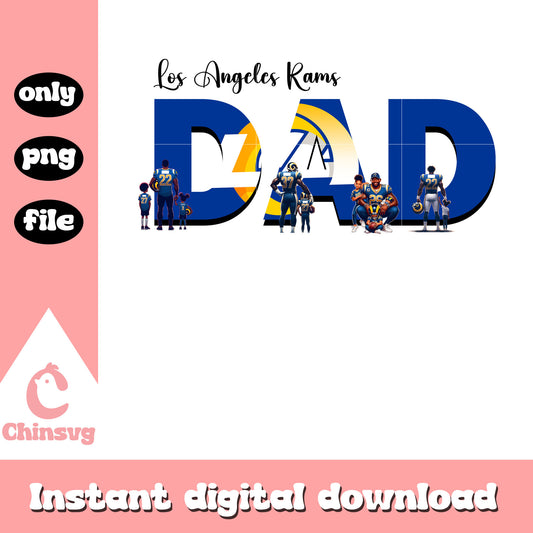 Los Angeles Rams dad and kids png, game today nfl png