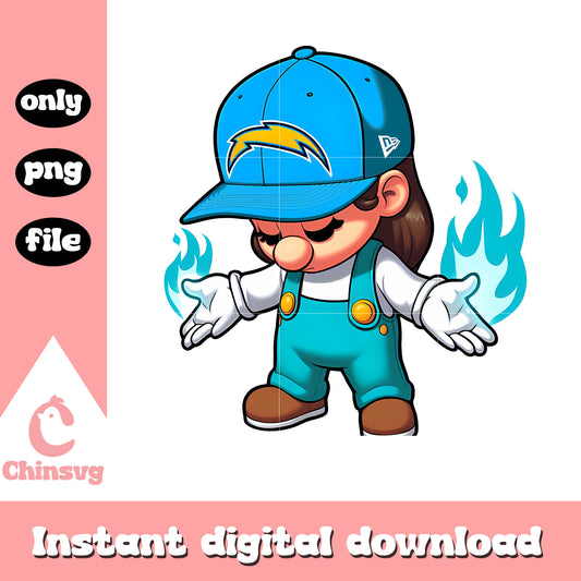 Los angeles chargers mario png, los angeles chargers nfl shop png