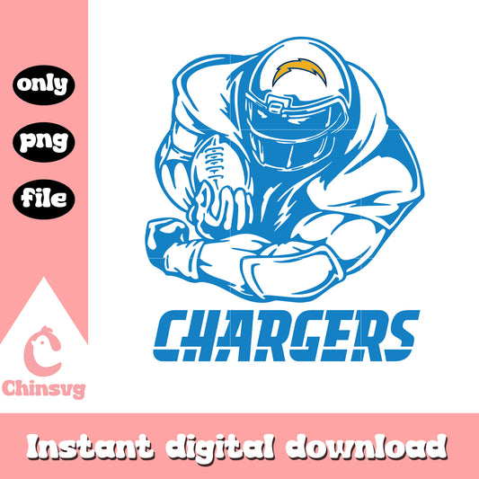 Los angeles chargers nfl football sticker svg, los angeles chargers team svg
