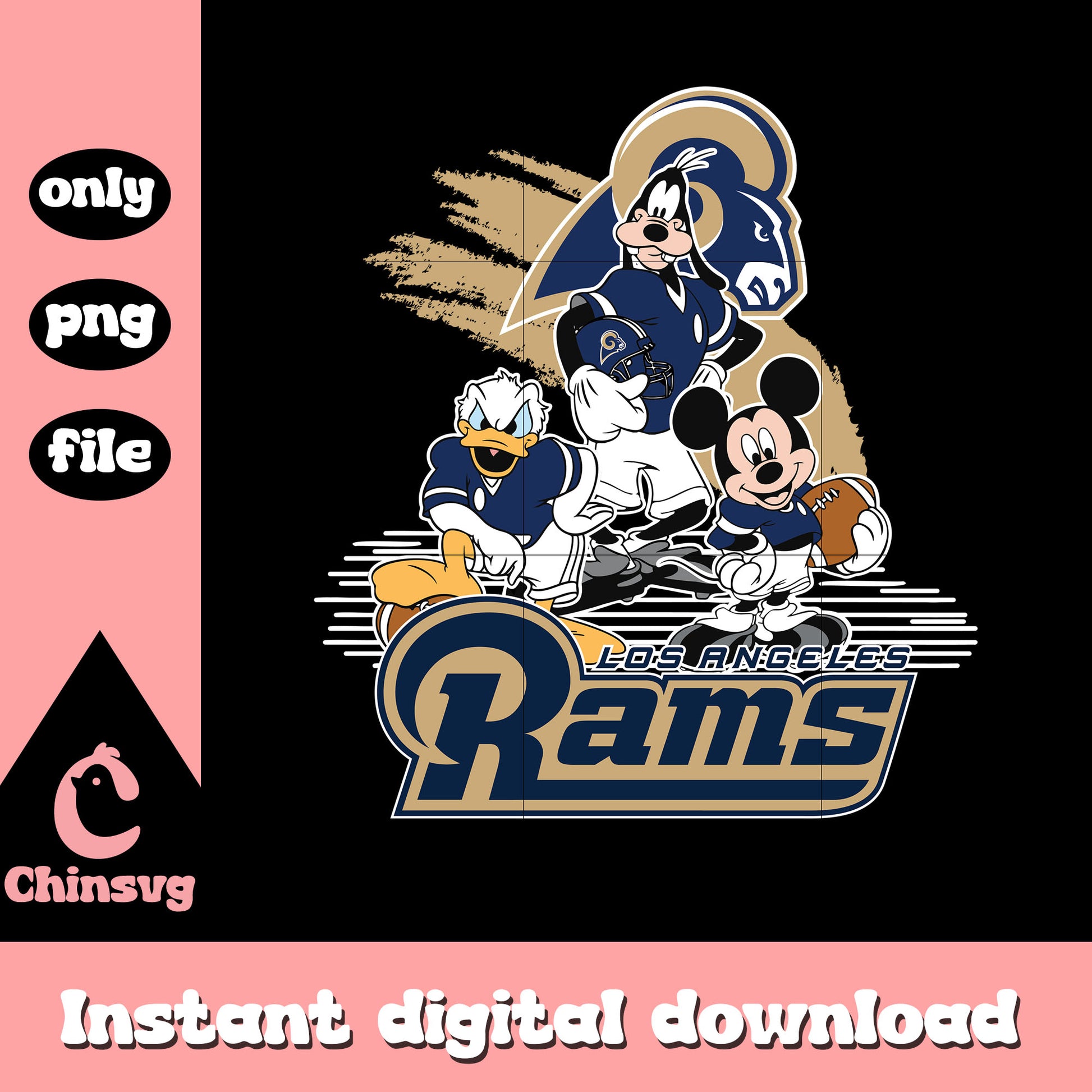 Los angeles rams disney png, nfl los angeles rams​​​ png