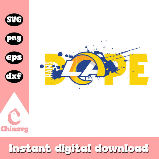 Los angeles rams dope logo design svg, los angeles rams svg