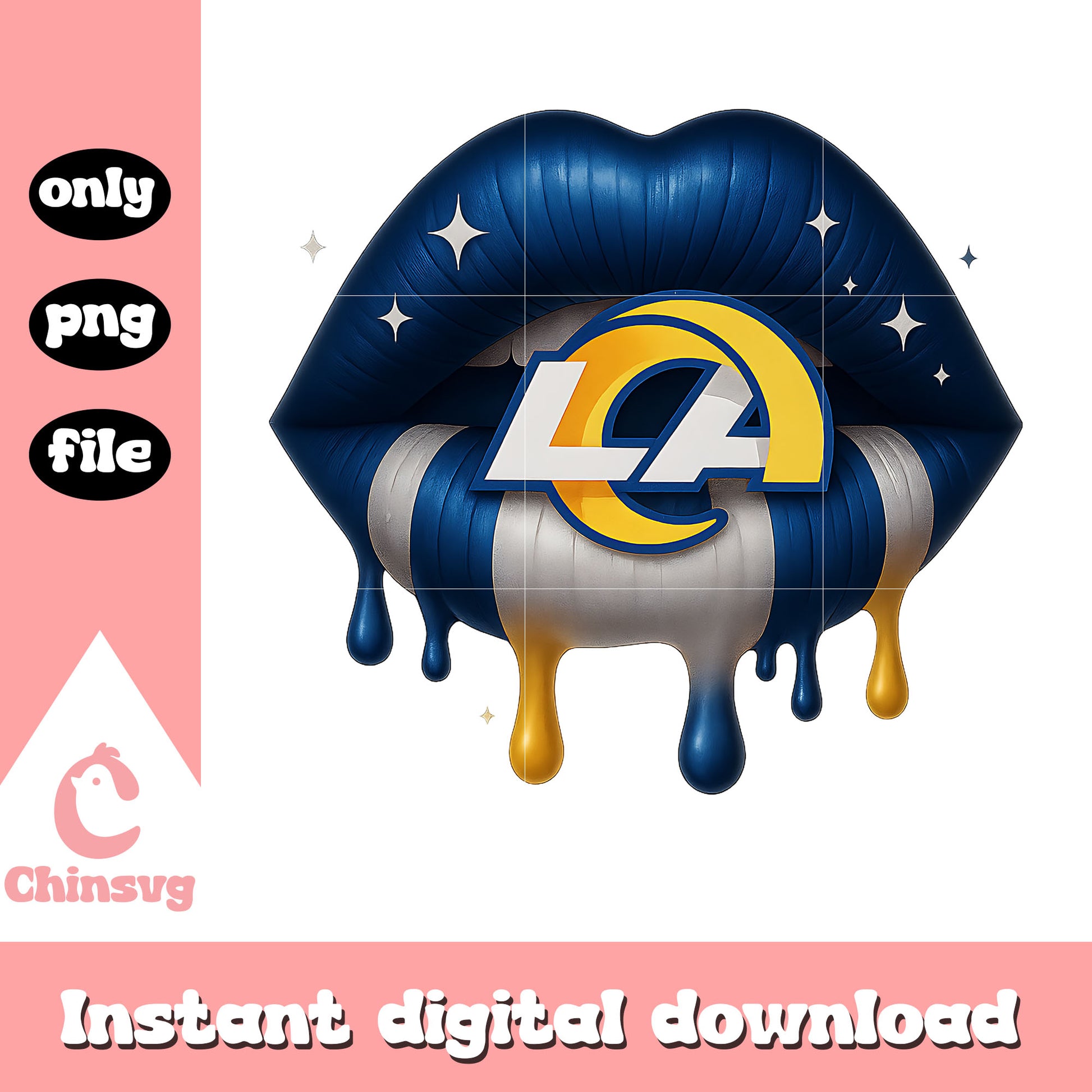 Los angeles rams lips png, los angeles rams football​ png