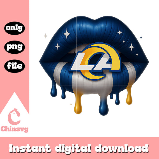Los angeles rams lips png, los angeles rams football​ png
