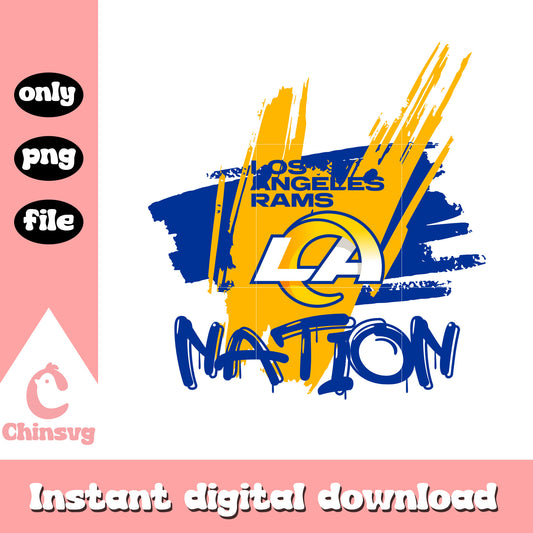 Los angeles rams nation logo design png, nfl football png